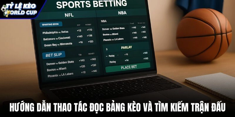 Thao tác tra cứu tỷ lệ kèo world cup và đọc bảng